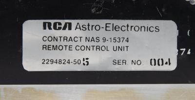 Lot #9829 RCA-Astro Remote Control Unit for Space Shuttle PDRS - Image 5