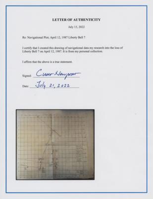 Lot #9076 Curt Newport's Liberty Bell 7 Recovery Plotting Chart - Image 2