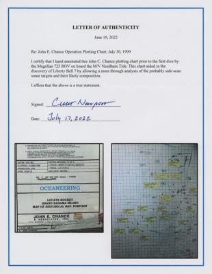 Lot #9091 Curt Newport's Liberty Bell 7 Recovery Dive Planning Chart - Image 4