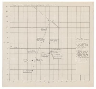 Lot #9080 Liberty Bell 7 Navigational Recovery Plotting Chart