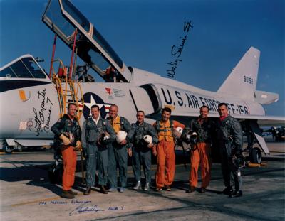 Lot #9089 Mercury Astronauts: Carpenter, Schirra, and Cooper Signed Photograph
