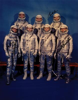 Lot #9088 Mercury Astronauts: Carpenter, Schirra, and Cooper Signed Photograph