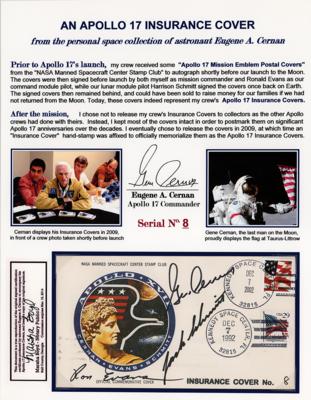 Lot #9537 Gene Cernan's Apollo 17 Anniversary Cover