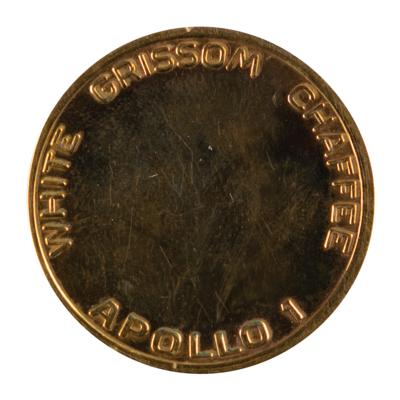Lot #9171 Gus Grissom's Apollo 1 Gold Fliteline Medallion - Image 2