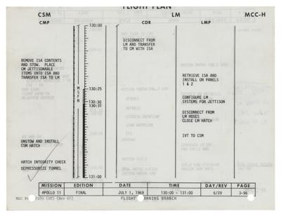Lot #9261 Buzz Aldrin's Apollo 11 Flown Flight Plan Page - Image 2