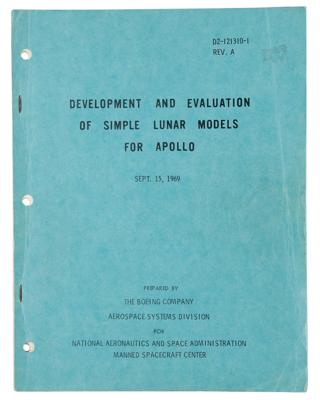 Lot #9598 Apollo Lunar Gravitational Model Development Report