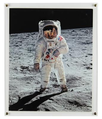 Lot #9293 Buzz Aldrin Signed Print and Limited Edition Moonfire Book - Image 1