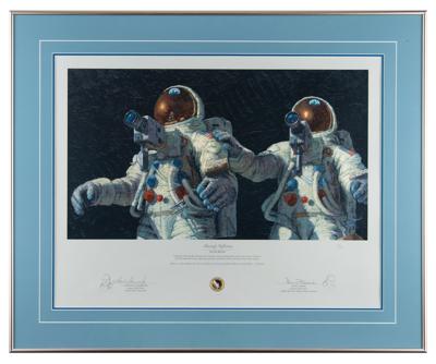 Lot #9356 Alan Bean and Charles Conrad Signed Lithograph: 'Heavenly Reflections' - Image 2