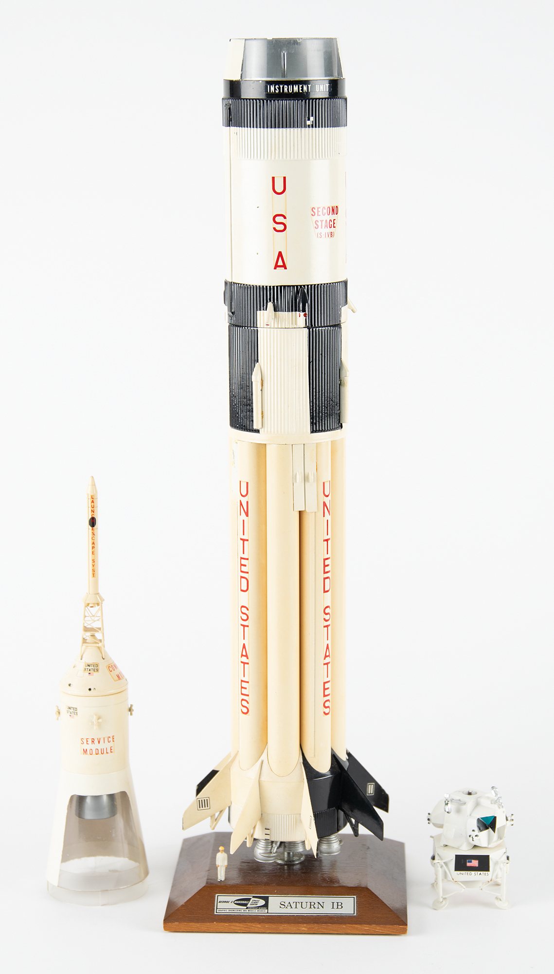 Saturn IB Rocket Model With Apollo CSM LM Payload RR Auction