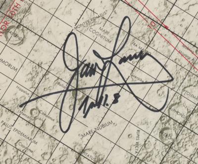 Lot #9214 James Lovell Signed Apollo 8 Lunar Orbit Chart