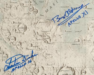 Lot #9571 Moonwalkers (6) Signed Lunar Planning Chart - Image 2