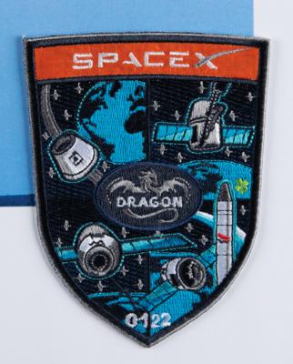 Lot #9889 SpaceX Dragon Employee Patch with Flown Parachute Fabric - Image 2