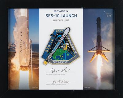 Lot #9895 SpaceX SES-10 Launch Employee Patch Presentation