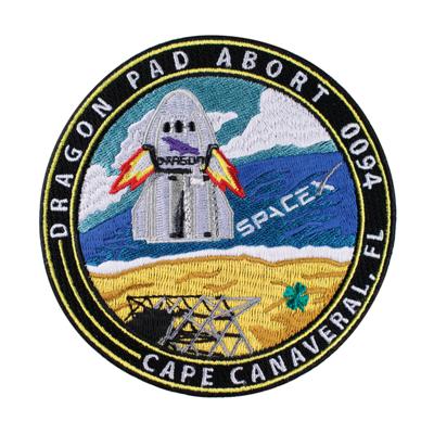 Lot #9899 SpaceX Crew Dragon Pad Abort Test Employee Patch