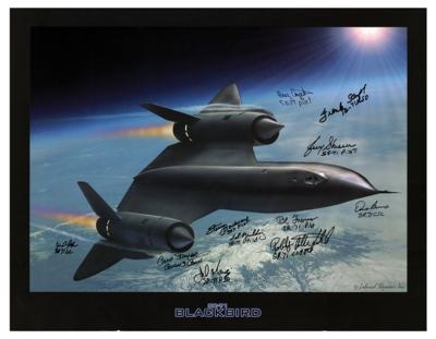 Lot #9020 Lockheed SR-71 Blackbird Multi-Signed Print