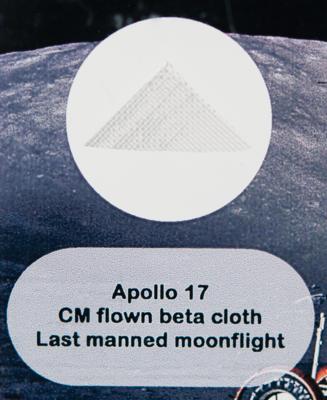 Lot #9551 Apollo 17 Beta Patch Swatch Display (Attested as Flown) - Image 2