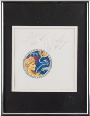 Lot #9552 Gene Cernan Signed Apollo 17 Beta Cloth - Image 2