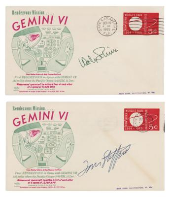 Lot #9152 Gemini 6 (2) Signed Launch Date Covers - Image 1