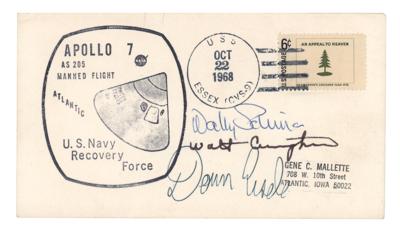 Lot #9187 Apollo 7 Signed Recovery Cover