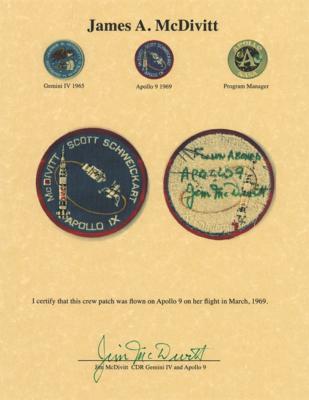 Lot #9221 Jim McDivitt's Apollo 9 Flown Crew Patch - Image 3