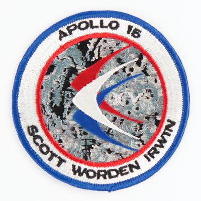 Lot #9454 Al Worden's Apollo 15 Flown 'Silver XV' Patch