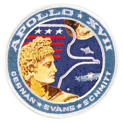 Lot #9556 Gene Cernan's Apollo 17 'EC' Initialed Crew Patch - Image 1