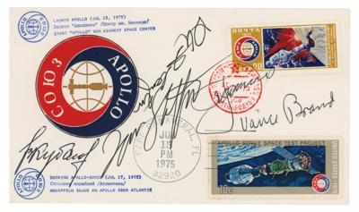 Lot #9746 Apollo-Soyuz Signed Launch Day Cover