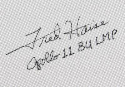 Lot #9323 Fred Haise Signed Apollo 11 Beta Cloth - Image 2