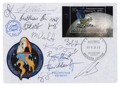 Lot #9897 SpaceX Dragon Crew-3 Flown Cover Signed by (14)