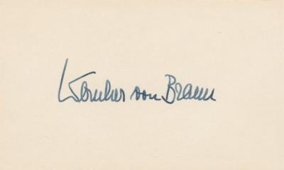 Lot #9690 Wernher von Braun Signature