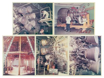 Lot #9616 Saturn V Rocketdyne Engine Test Photographs (5)