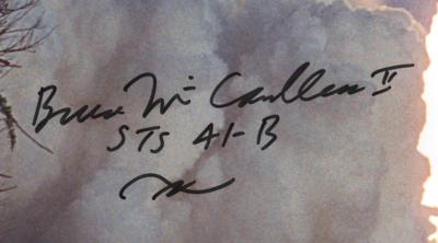 Lot #9790 Bruce McCandless Oversized Signed Photograph - Image 2