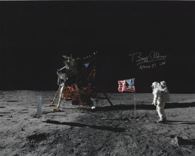 Lot #9287 Buzz Aldrin Oversized Signed Photograph - Image 1