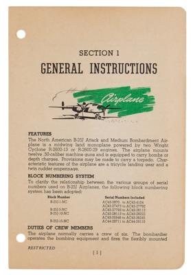 Lot #9027 North American B-25J Mitchell Flight Manual - Image 4