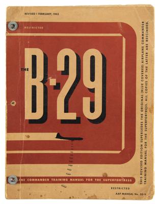 Lot #9035 Boeing B-29 Superfortress Airplane Commander Training Manual