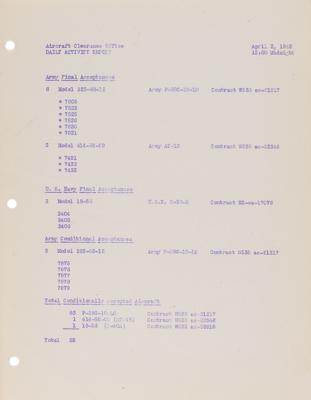 Lot #9037 Lockheed Aircraft Activity Reports (1942-43) - Image 3