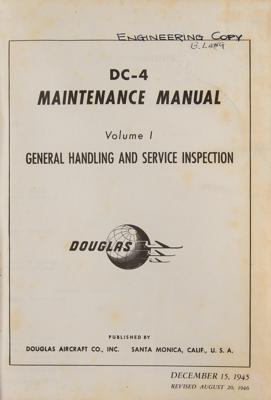Lot #9039 Douglas DC-4 Maintenance Manual - Image 2