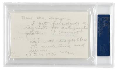 Lot #9049 Clyde Tombaugh Signature with ALS - PSA MINT 9 - Image 2