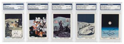 Lot #9580 Moonwalkers (7) Signed Space Shots Trading Cards - Image 2