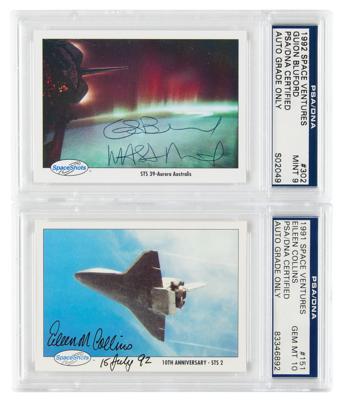 Lot #9793 Space Shuttle (7) Signed Space Shots Trading Cards - Image 1