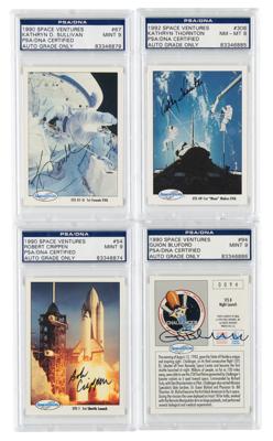 Lot #9793 Space Shuttle (7) Signed Space Shots Trading Cards - Image 2