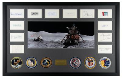 Lot #9569 Apollo Moonwalkers Complete Signature Display
