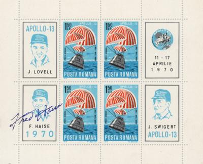 Lot #9413 Apollo 13 Signed (3) Stamp Sheets - Image 3