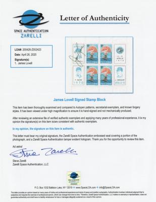 Lot #9413 Apollo 13 Signed (3) Stamp Sheets - Image 5