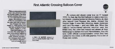 Lot #9046 First Atlantic Balloon Crossing (3) Flown Items - Image 2