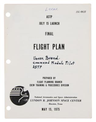 Lot #9759 Vance Brand Signed Apollo-Soyuz Final Flight Plan - Image 2