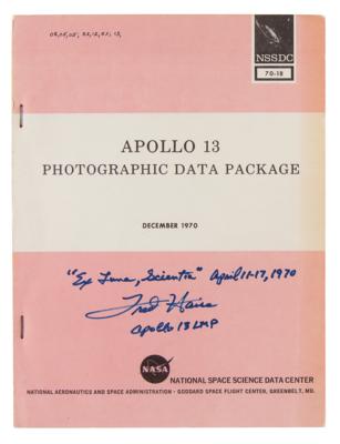 Lot #9415 Fred Haise Signed Apollo 13 Photographic Data Package - Image 1