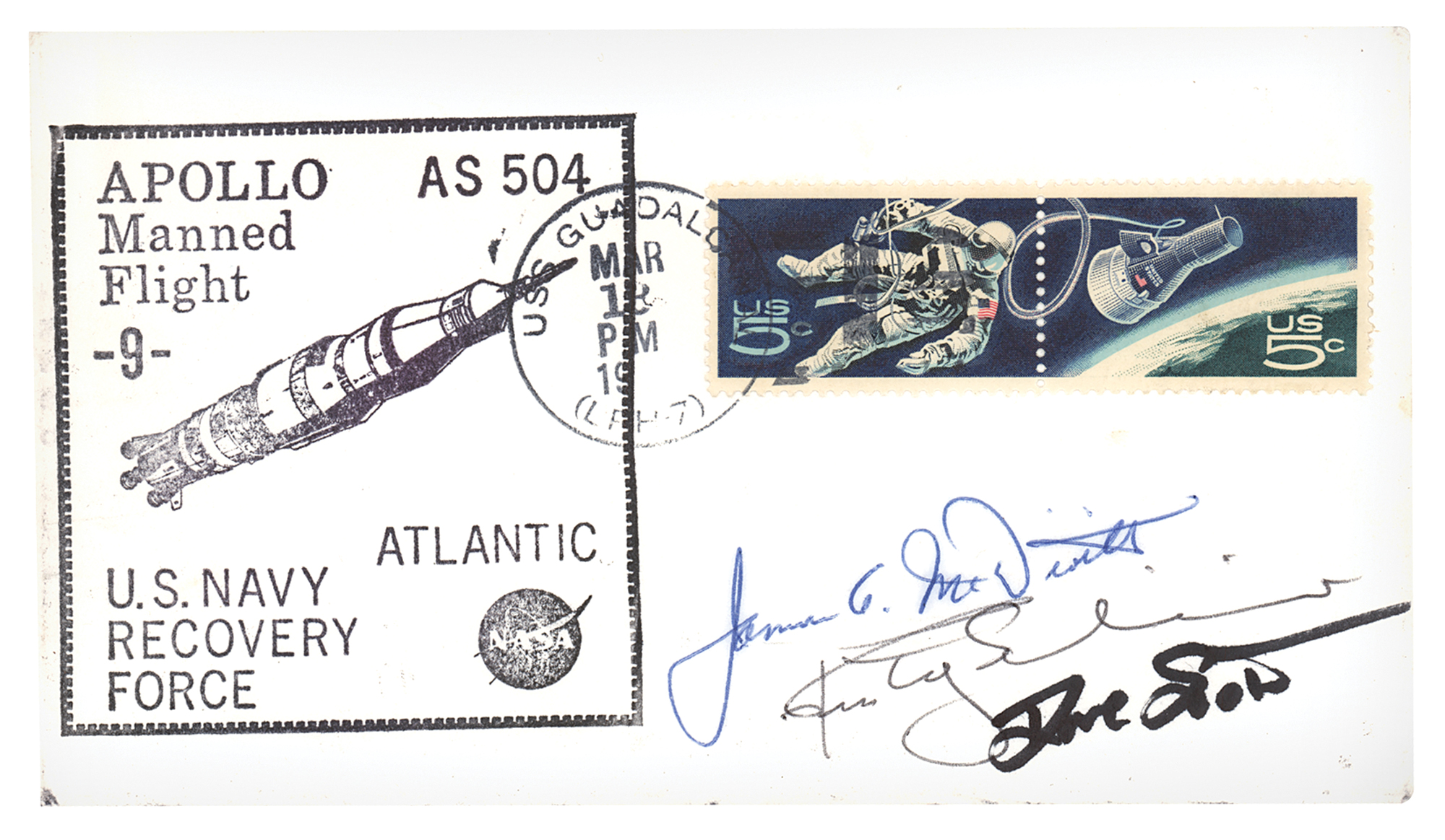 Lot #9231 Apollo 9 Signed Recovery Cover