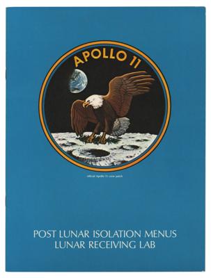 Lot #9331 Apollo 11 Lunar Receiving Lab Menu