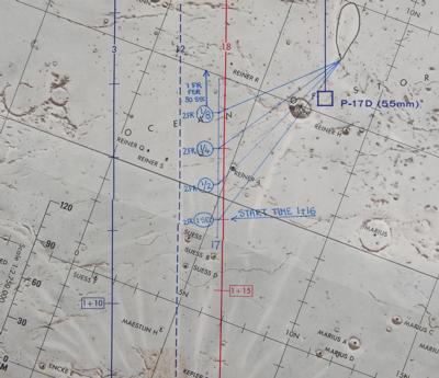 Lot #9527 Gene Cernan's Apollo 17 Flown Lunar Orbit Chart - Image 6